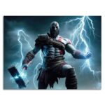 تابلو عکس اتاق گیمینگ با تم گاد آف وار (افقی) God of War-002