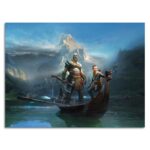 تابلو عکس اتاق گیمینگ با تم گاد آف وار (افقی) God of War-052