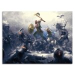 تابلو عکس اتاق گیمینگ با تم گاد آف وار (افقی) God of War-054