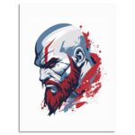 تابلو عکس اتاق گیمینگ با تم گاد آف وار (عمودی) God of War-067