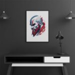 تابلو عکس اتاق گیمینگ با تم گاد آف وار (عمودی) God of War-067 - Image 4