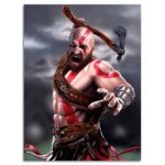 تابلو عکس اتاق گیمینگ با تم گاد آف وار (عمودی) God of War-071