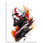 تابلو عکس اتاق گیمینگ با تم گاد آف وار (عمودی) God of War-073