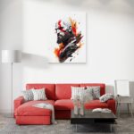 تابلو عکس اتاق گیمینگ با تم گاد آف وار (عمودی) God of War-073 - Image 2