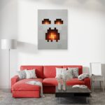 تابلو عکس اتاق گیمینگ با تم ماین کرفت (عمودی) Mine craft-016 - Image 3