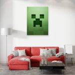 تابلو عکس اتاق گیمینگ با تم ماین کرفت (عمودی) Mine craft-017 - Image 2