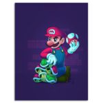 تابلو عکس اتاق گیمینگ با تم ماریو (عمودی) Mario-039