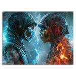 تابلو عکس اتاق گیمینگ با تم مورتال کمبات (افقی) mortal combat-039