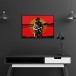 تابلو عکس اتاق گیمینگ با تم رد دد (افقی) Red Dead-005 - Image 3