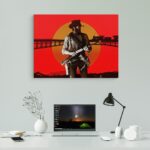 تابلو عکس اتاق گیمینگ با تم رد دد (افقی) Red Dead-005 - Image 2
