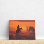 تابلو عکس اتاق گیمینگ با تم رد دد (افقی) Red Dead-010 - Image 4