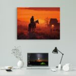 تابلو عکس اتاق گیمینگ با تم رد دد (افقی) Red Dead-010 - Image 2