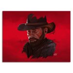 تابلو عکس اتاق گیمینگ با تم رد دد (افقی) Red Dead-011