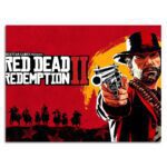 تابلو عکس اتاق گیمینگ با تم رد دد (افقی) Red Dead-012