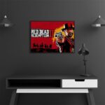 تابلو عکس اتاق گیمینگ با تم رد دد (افقی) Red Dead-012 - Image 3