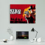 تابلو عکس اتاق گیمینگ با تم رد دد (افقی) Red Dead-012 - Image 2