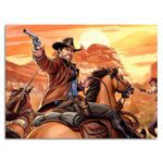 تابلو عکس اتاق گیمینگ با تم رد دد (افقی) Red Dead-019