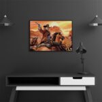 تابلو عکس اتاق گیمینگ با تم رد دد (افقی) Red Dead-019 - Image 3