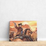 تابلو عکس اتاق گیمینگ با تم رد دد (افقی) Red Dead-019 - Image 4