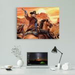 تابلو عکس اتاق گیمینگ با تم رد دد (افقی) Red Dead-019 - Image 2