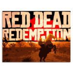 تابلو عکس اتاق گیمینگ با تم رد دد (افقی) Red Dead-029