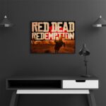 تابلو عکس اتاق گیمینگ با تم رد دد (افقی) Red Dead-029 - Image 3