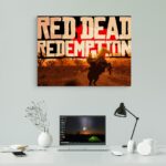 تابلو عکس اتاق گیمینگ با تم رد دد (افقی) Red Dead-029 - Image 2