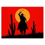 تابلو عکس اتاق گیمینگ با تم رد دد (افقی) Red Dead-032