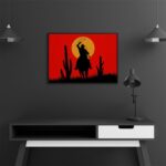 تابلو عکس اتاق گیمینگ با تم رد دد (افقی) Red Dead-032 - Image 3