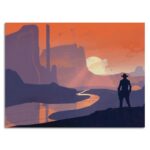 تابلو عکس اتاق گیمینگ با تم رد دد (افقی) Red Dead-035