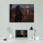 تابلو عکس اتاق گیمینگ با تم رد دد (افقی) Red Dead-036 - Image 2