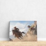 تابلو عکس اتاق گیمینگ با تم رد دد (افقی) Red Dead-038 - Image 4