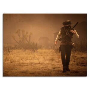 تابلو عکس اتاق گیمینگ با تم رد دد (افقی) Red Dead-039