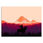تابلو عکس اتاق گیمینگ با تم رد دد (افقی) Red Dead-047