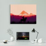 تابلو عکس اتاق گیمینگ با تم رد دد (افقی) Red Dead-047 - Image 2