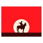 تابلو عکس اتاق گیمینگ با تم رد دد (افقی) Red Dead-050
