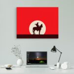 تابلو عکس اتاق گیمینگ با تم رد دد (افقی) Red Dead-050 - Image 2