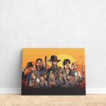 تابلو عکس اتاق گیمینگ با تم رد دد (افقی) Red Dead-059 - Image 4