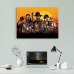 تابلو عکس اتاق گیمینگ با تم رد دد (افقی) Red Dead-059 - Image 2