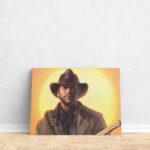 تابلو عکس اتاق گیمینگ با تم رد دد (افقی) Red Dead-063 - Image 4