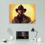تابلو عکس اتاق گیمینگ با تم رد دد (افقی) Red Dead-063 - Image 2