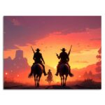 تابلو عکس اتاق گیمینگ با تم رد دد (افقی) Red Dead-065