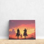 تابلو عکس اتاق گیمینگ با تم رد دد (افقی) Red Dead-065 - Image 4