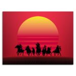 تابلو عکس اتاق گیمینگ با تم رد دد (افقی) Red Dead-075