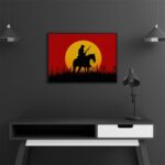 تابلو عکس اتاق گیمینگ با تم رد دد (افقی) Red Dead-078 - Image 3