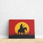 تابلو عکس اتاق گیمینگ با تم رد دد (افقی) Red Dead-078 - Image 4