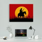 تابلو عکس اتاق گیمینگ با تم رد دد (افقی) Red Dead-078 - Image 2