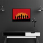 تابلو عکس اتاق گیمینگ با تم رد دد (افقی) Red Dead-082 - Image 3