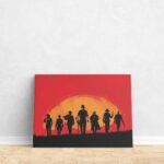 تابلو عکس اتاق گیمینگ با تم رد دد (افقی) Red Dead-082 - Image 4