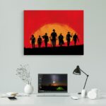 تابلو عکس اتاق گیمینگ با تم رد دد (افقی) Red Dead-082 - Image 2